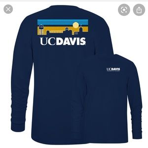 UC Davis unisex navy long sleeve
